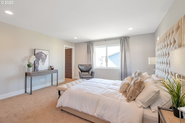 view of carpeted bedroom