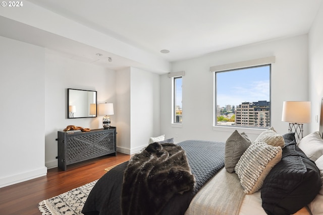 bedroom featuring hardwood / wood-style floors