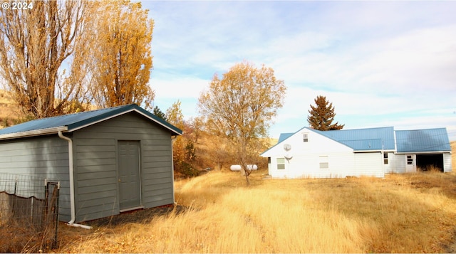 exterior space with an outdoor structure