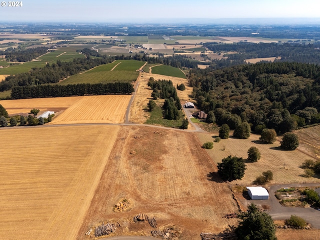 aerial view featuring a rural view