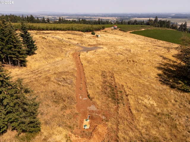 drone / aerial view with a rural view