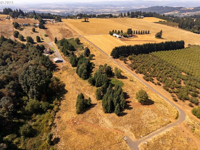 bird's eye view featuring a rural view