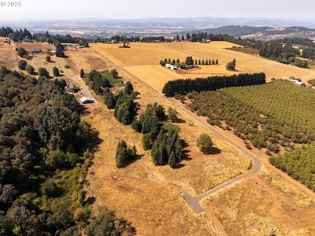 drone / aerial view with a rural view