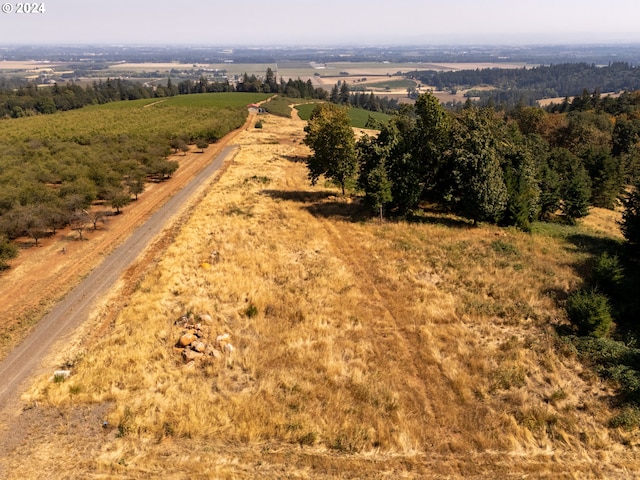 aerial view featuring a rural view