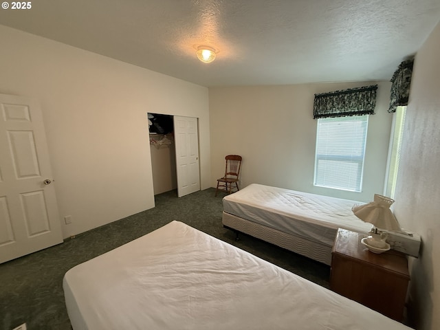 2647 S Tenmile, Lakeside, OR 97449 - carpeted bedroom with a closet and a textured ceiling