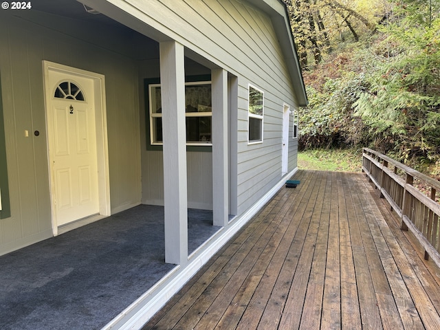 view of wooden deck