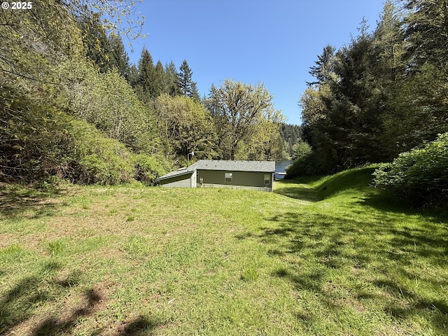 2647 S Tenmile, Lakeside, OR 97449 - view of grassy yard featuring a wooded view
