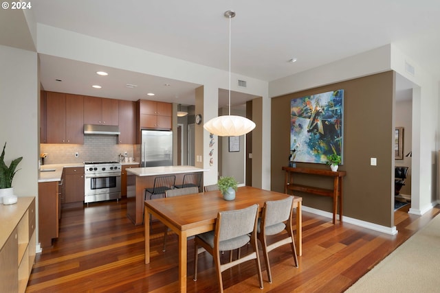 dining room featuring dark hardwood / wood-style floors