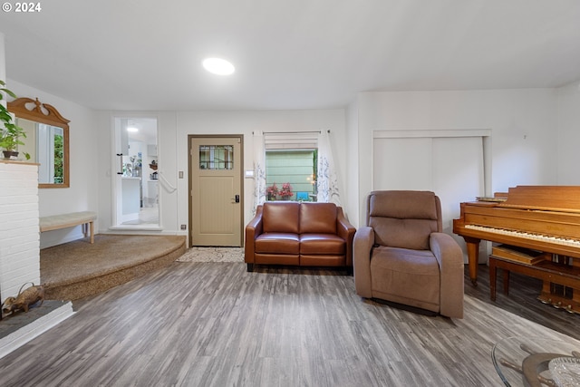 interior space featuring wood-type flooring