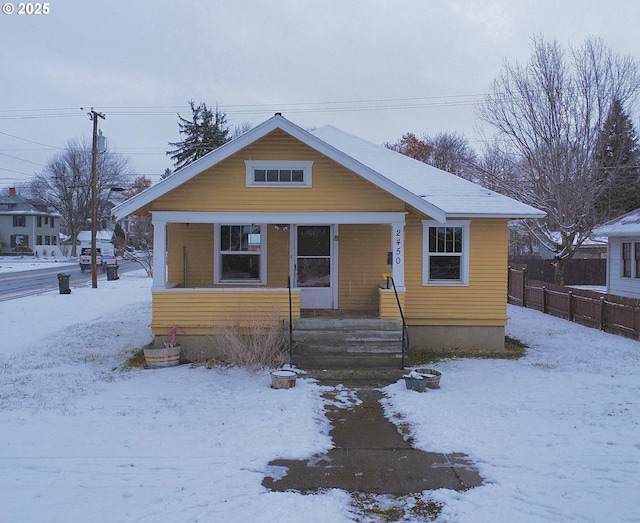 bungalow-style home featuring a porch