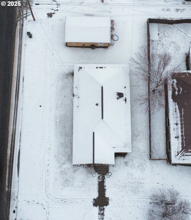 view of snowy aerial view