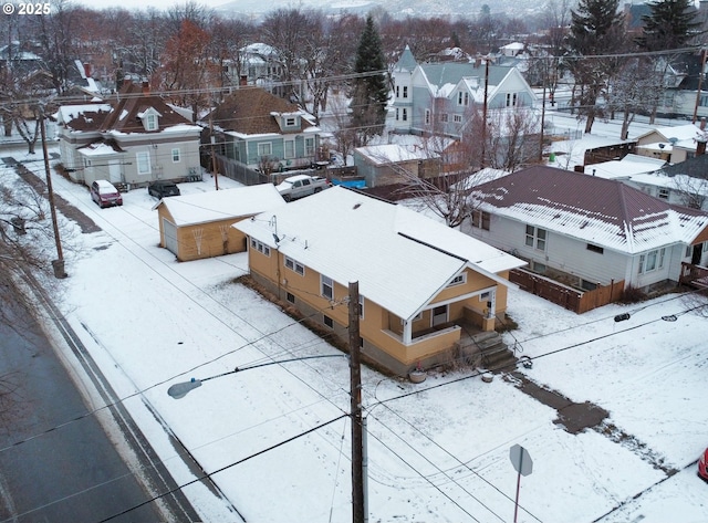 view of snowy aerial view