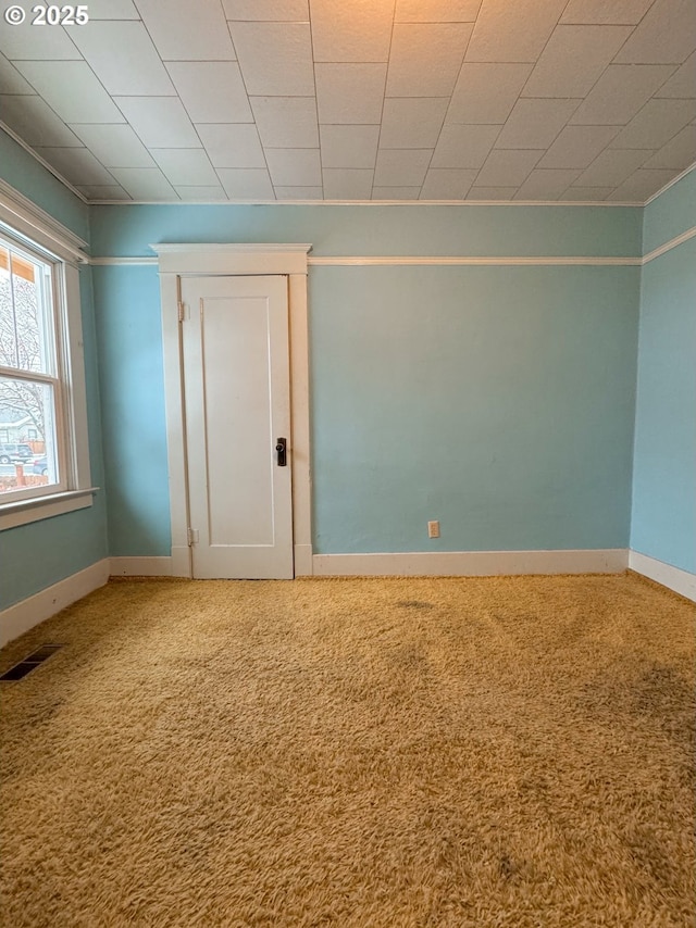 view of carpeted empty room