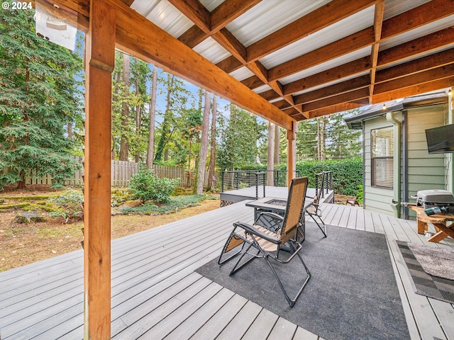 view of wooden deck