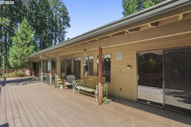 view of wooden deck