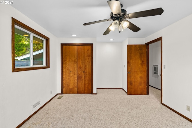 39145 Eagles Rest Rd, Dexter, OR 97431 - unfurnished bedroom with carpet, baseboards, a closet, and visible vents