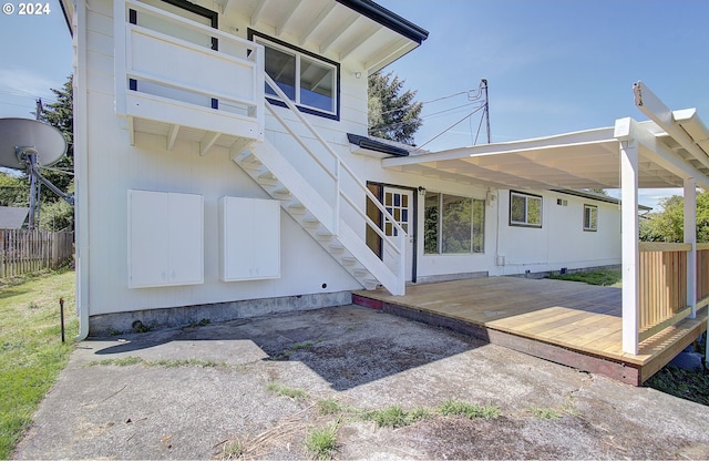 rear view of house with a patio area