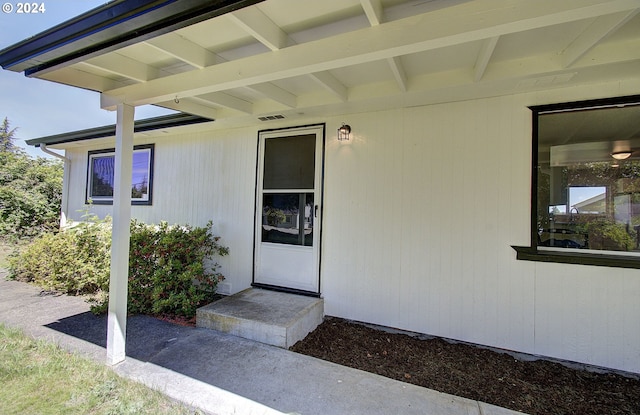 view of doorway to property