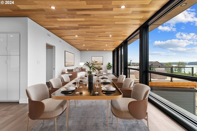 sunroom / solarium with wooden ceiling