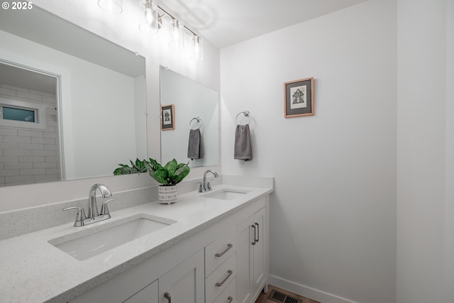 bathroom with vanity