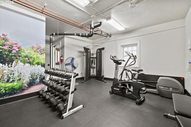 view of workout area