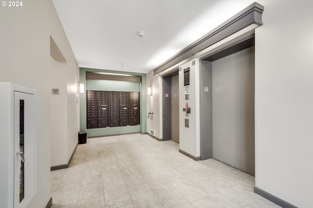 interior space featuring mail boxes