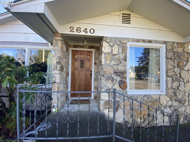 view of doorway to property