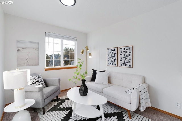 view of carpeted living room