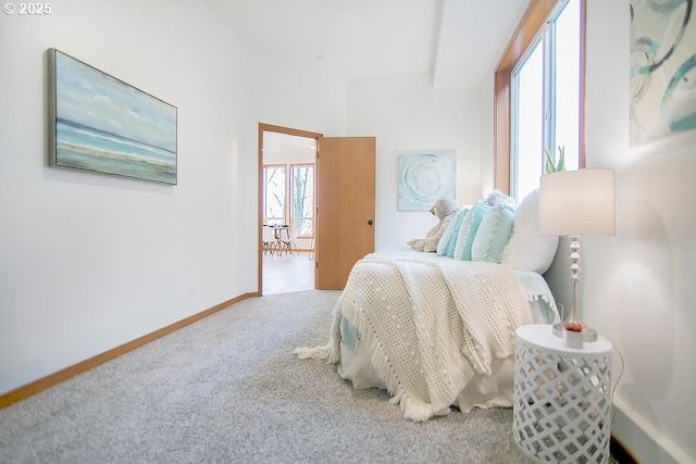 bedroom featuring carpet flooring