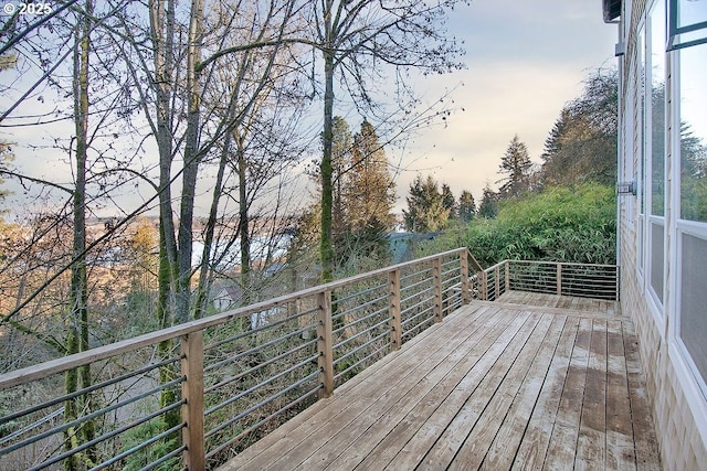 view of deck at dusk