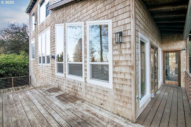 view of wooden deck