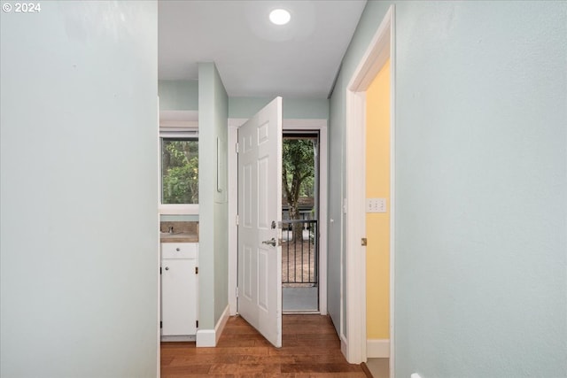 interior space featuring hardwood / wood-style floors