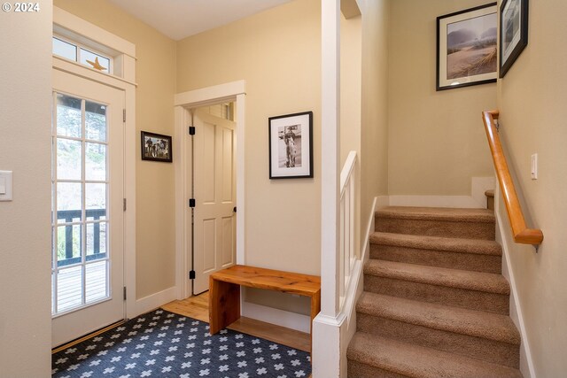 interior space featuring a healthy amount of sunlight and wood-type flooring