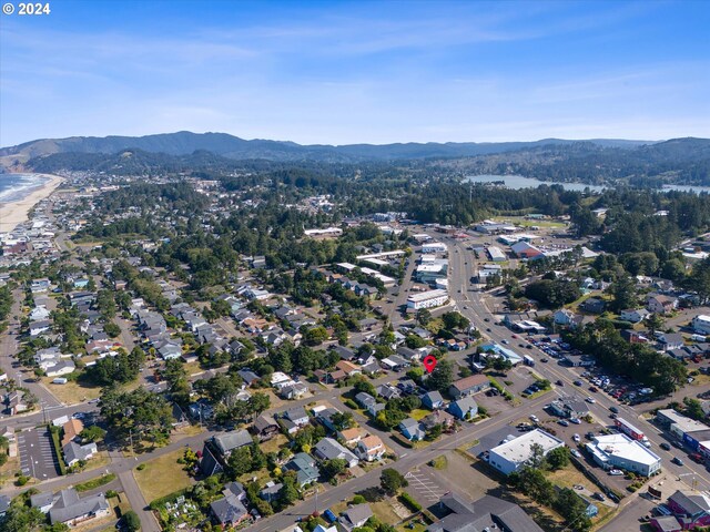 aerial view with a mountain view