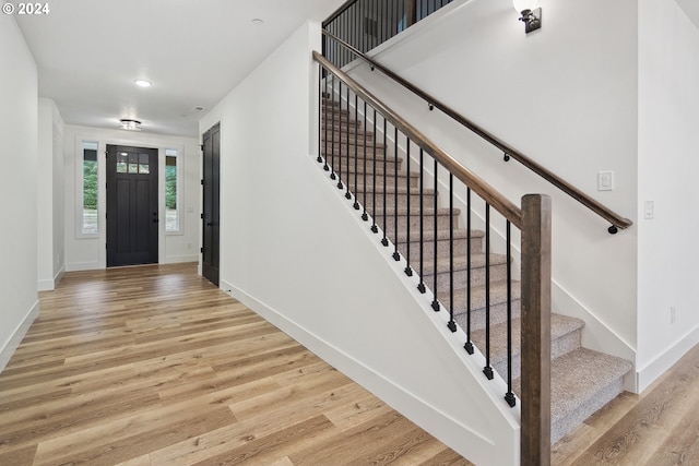 entryway featuring light hardwood / wood-style floors