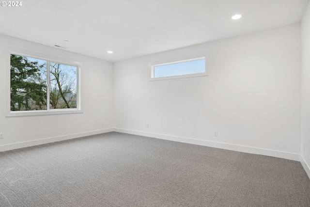 carpeted empty room with a wealth of natural light