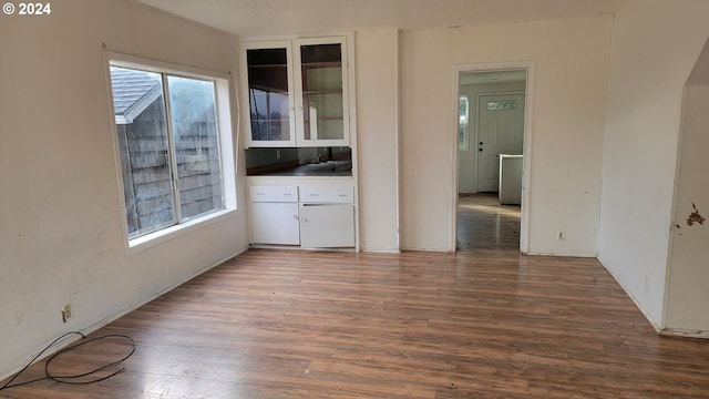 interior space with wood-type flooring