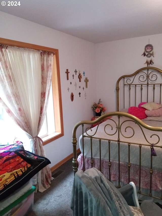 bedroom with carpet floors