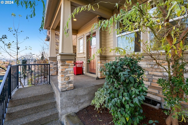 exterior space featuring a porch