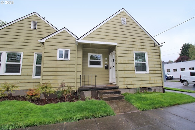 view of bungalow-style home