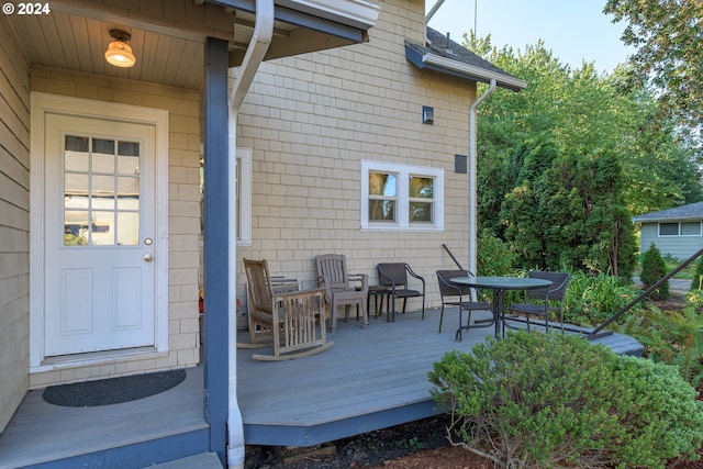 view of wooden deck