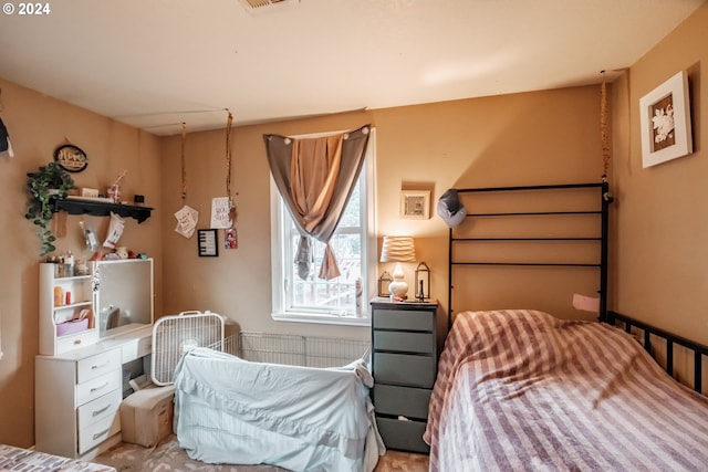 view of carpeted bedroom