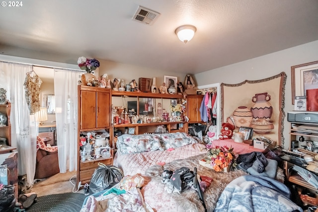 bedroom with carpet