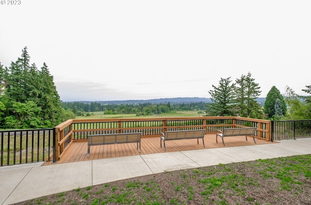 view of patio / terrace featuring a wooden deck