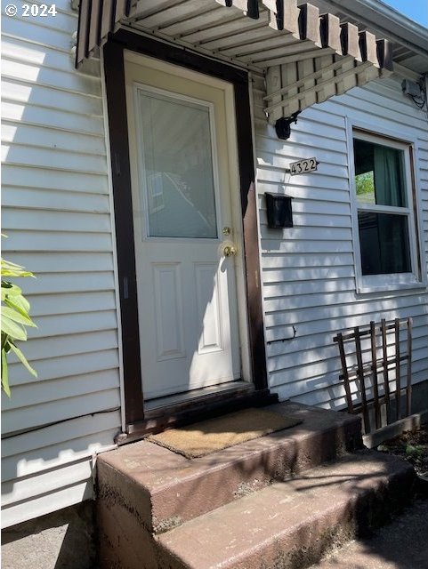 view of doorway to property