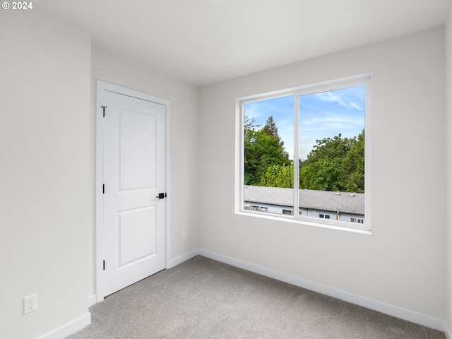 view of carpeted spare room