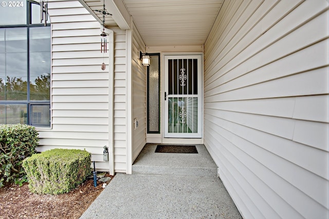 view of doorway to property