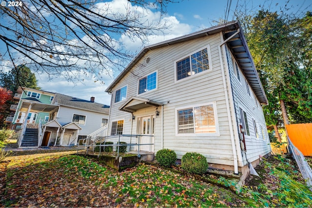 view of rear view of property