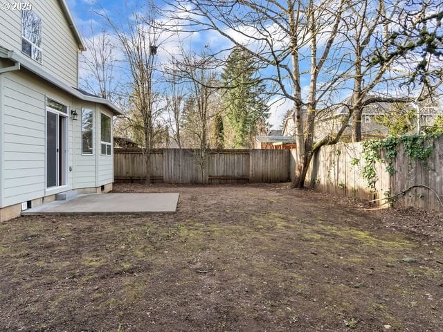 view of yard with a patio