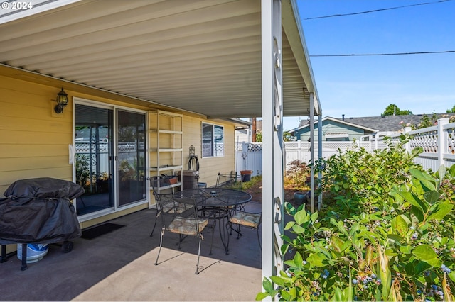 view of patio / terrace featuring area for grilling